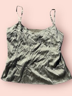 Emanuel Ungaro Silk Blend Camisole in Olive